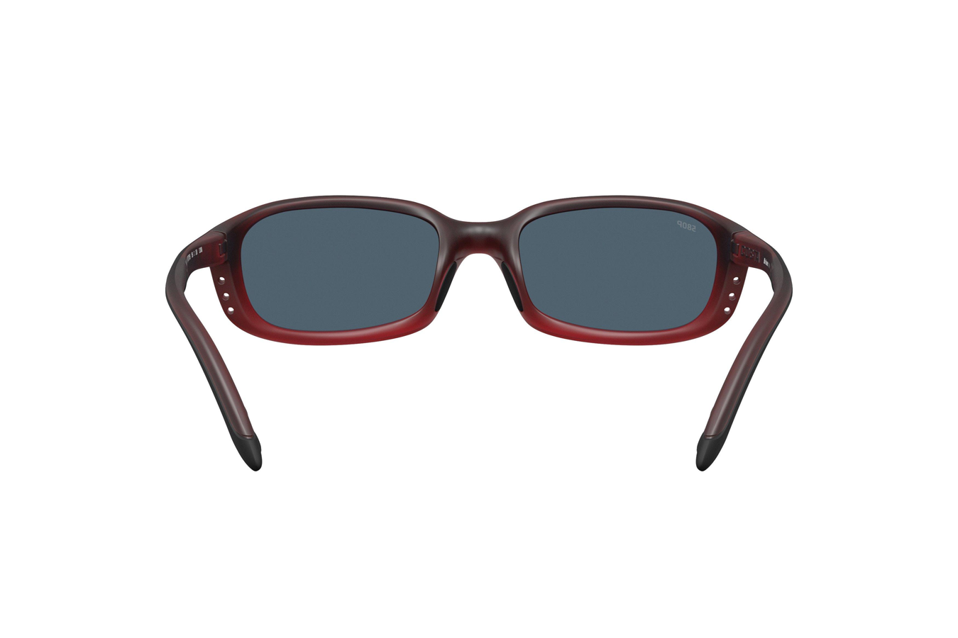 COSTA DEL MAR Brine Sunglasses with Red Sky Frame and Gray Polarized Lenses